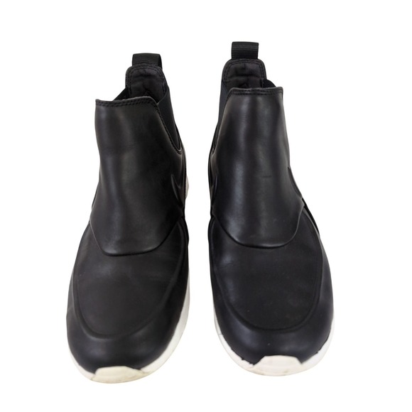 Nike Air Max Thea Mid Shoe Sneaker Ankle Boot Womens 7.5 Black Leather Slip On - Picture 2 of 10
